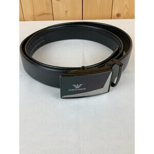 Giorgio Armani Black Belt- length of belt about 50 in, adjustable size